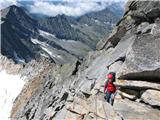 Hochalmspitze 3360 m sestop po Detmolder grat